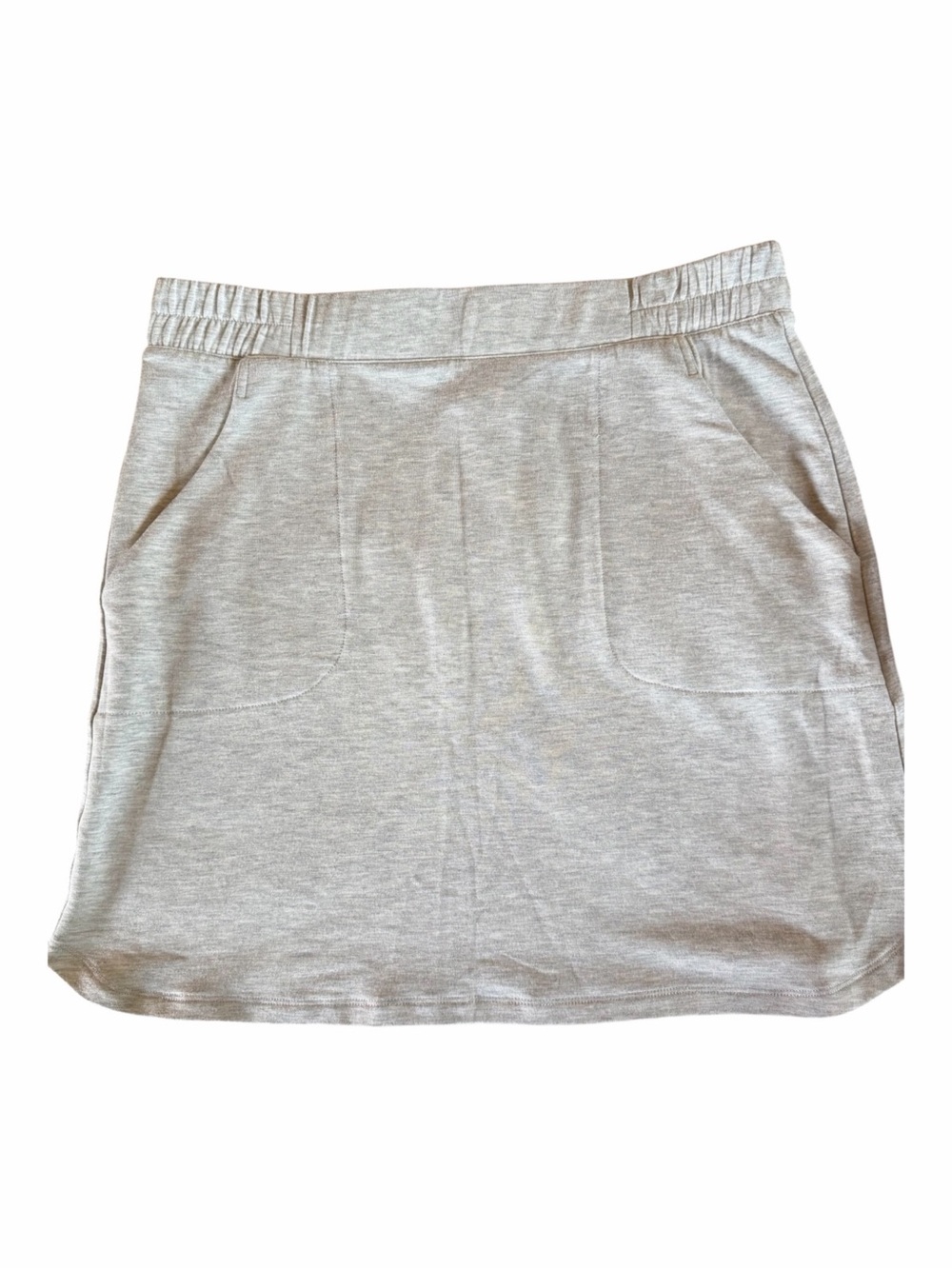 ZYIA Light Gray Knit Pull-On Mini Skirt